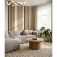 275x50x1,1 cm MB (lamel LED) panel frezowany MDF fornir jesion z oświetleniem LED - ozdobna dekoracja ścienna 3D