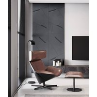 120x60 cm VT - PB18 (B15 Grafitowa czerń) SPACE - panel dekor 3D beton architektoniczny