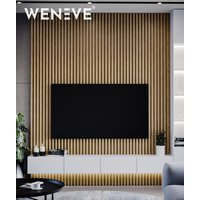 275x48x5,9 cm LD 8 lameli (dąb natura) panel akustyczny na płycie MDF 19 mm - dekoracja ścienna 3D