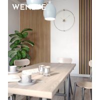 275x48x5,9 cm LD 8 lameli (fornir dębowy) panel akustyczny na płycie MDF 19 mm - dekoracja ścienna 3D