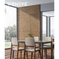 60x60x1,1 cm LD Koperta 1 (fornir dębowy) panel frezowany MDF - ozdobna dekoracja ścienna 3D