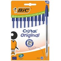 BIC Cristal Blue Ballpoint Pens 10 Pack