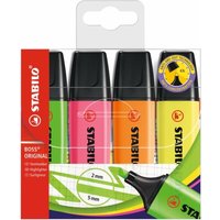 STABILO BOSS Neon Highlighters 4 Pack