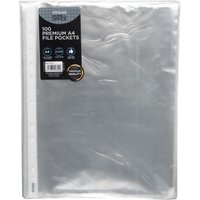 WHSmith A4 Premium File Pockets 100 Pockets