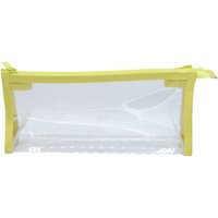 WHSmith Clear Triangle Pencil Case Assorted Colours