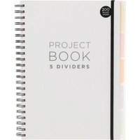 WHSmith White A4 Ruled Project Book with 5 Dividers