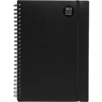 WHSmith Black A5 Ruled Notebook 160 Pages
