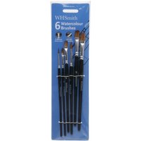 WHSmith Watercolour Paint Brushes 6 Pack