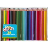 WHSmith Let's Create Colouring Pencils 36 Pack