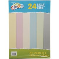 WHSmith Let's Create A4 Pastel Card 24 Sheets