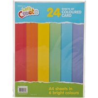 WHSmith Let's Create A4 Bright Card 24 Sheets