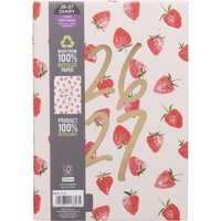 WHSmith Strawberries A5 2026-27 Day to Page Mid-Year Diary