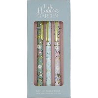Hidden Garden Black Ballpoint Pens 3 Pack