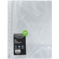 WHSmith A4 File Pockets 80 Pack
