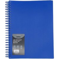 WHSmith Bright A4 Display Book 40 Pockets Assorted Colours