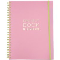 WHSmith Pastel A4 Ruled Project Book with 10 Dividers Assorted Colours