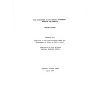 Risk Assessment in the Federal Government : Managing the Process Working Papers
