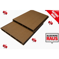 Woodstore24 20% Rabatt auf XXL WPC Zaunmodul braun glatt gebürstet