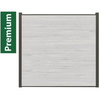 Komplettset XXXL Coex Sylt beige (7 x Zaun + 8 Pfosten anthrazit)