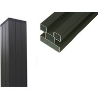 Woodstore24 13% Rabatt auf Aluminium WPC Zaunpfosten für Sichtschutz 2400 mm anthrazit