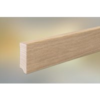 Plinthe en placage de chêne pour parquet et planchers en bois massif, 58 x 15 mm, vernis transparent, 240 cm