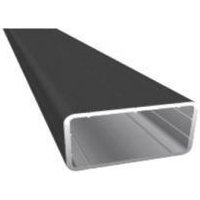Profilé de construction en aluminium revêtu par poudre, noir, 29 x 49 mm, 2,9 m de long (série Woodstore)