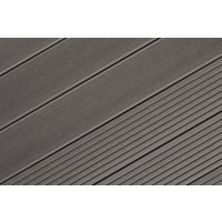 BPC / WPC Planches alvéolaires WoodoIbiza, 25 x 145 mm, anthracite, 2ème choix / Fin de séries / Quantités et longueurs selon réf. Accord préalable