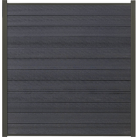 Kit composite Coex, anthracite, 20 mm (S) x 1790 mm (L) x 1730 mm (H), Système de clôture modulaire / brise-vue emboîtable avec profilé de départ et de finition (série WoodoWyk sans poteaux)