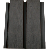 Revêtement de façade en WPC coextrudé, 33 mm (S) x 140 mm (L / largeur de couverture) x 390 cm (longueur), gris foncé, surface : brossé mat (série WE56)