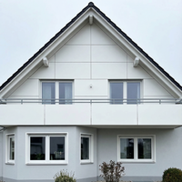 Panneaux de façade HPL, 6 mm, protection UV d'un côté, 3050 mm x 1300 mm, couleur blanche (3,965 m² / panneau)