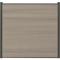 Kit XXXL Premium, clôture composite Coex, gris chiné, 20 mm (S) x 1790 mm (L) x 1750 mm (H), Système de clôture modulaire / brise-vue emboîtable avec profil de départ et de finition (série WoodoSylt sans poteaux)