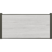 Kit complet XXXL Premium, WPC Coex. Clôture, beige, 20mm (S) x 1790 mm (L) x 900 mm (H), Système de clôture modulaire / Protection visuelle / Clôture à emboîter, y compris profil de départ et de fin (série WoodoSylt, sans poteaux)