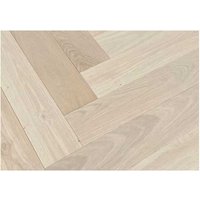Parquet en chêne premium, chevrons, tri sélectif, naturel, 14 mm (S) x 125 mm (L) x 600 mm (L) assemblage à rainure et languette (1,2 m² / paquet)