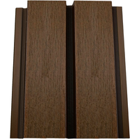 Revêtement de façade en WPC coextrudé, 33 mm (S) x 140 mm (L / largeur de couverture) x 390 cm (longueur), TEAK, surface : brossé mat (série WE56)