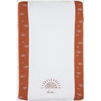 Matelas à langer avec housse élastique en éponge, écru/caramel