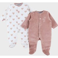 Set van 2 baby pyjama’s, velours