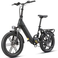 MAXTRON Ilex Electric Bike 20-inch fat tires, 250W motor, 48V/14.1Ah battery, Max speed 25 km/h, maximum range 146 km, 7-speed gear system, maximum load capacity 125kg