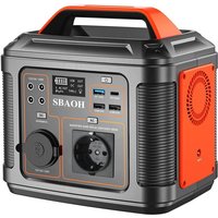 SBAOH P302 Portable power station 300W, 296Wh generator quick charge 230V AC sockets/DC ports and LED flashlight, mobile power generator for travel/camping/outdoors 【EU Stock – Ships Immediately & Get $20 OFF】