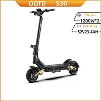 OOTD S30 Adult Electric Scooter 2*1200W Dual Motor Foldable 52V23.4Ah 10 Inch Off-Road Tires Powerful Urban Commuting Scooter