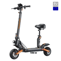KuKirin G2 Pro Folding Electric Scooter 9.0x3.0 Inch Tubeless Vacuum Tire 600W Motor 48V 15.6Ah Battery 58km Max Range, HD LCD Display Dual Disc Brake Led Light Spring Shock Absorber, Detachable Seat Turn signal light