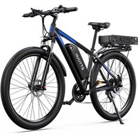 DUOTTS C29-K Electric Bike 48V 15AH+22.5AH Dual Batteries 750W Motor 29 Inch Tires 25KM/H Top Speed 150-170KM Range 150KG Load Electric Bicycle--Black blue