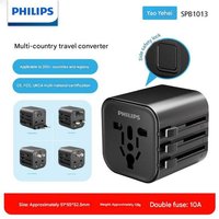Philips global adapter plug for international travel, universal socket for UK, Australian and European standards 【Extra $10 Off with Code】
