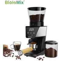 BioloMix 706 Automatic Burr Mill Electric Coffee Grinder with 30 Gears for Espresso American Coffee Pour Over Visual Bean Storage