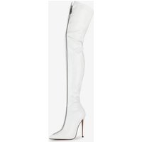 Milanoo Sale Enjoy 29% Off Red Pointed Toe OverTheKnee High Heels