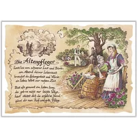Zunftbild Altenpfleger auf Antikpapier im A4-Format