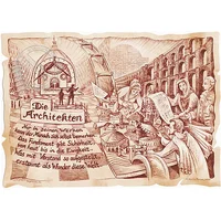Zunftbild Architekt auf Antikpapier im A4-Format