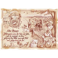 Zunftbild Bauer auf Antikpapier im A4-Format