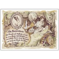 Zunftbild Kosmetikerin auf Antikpapier im A4-Format