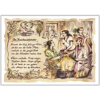 Zunftbild Krankenschwester auf Antikpapier im A4-Format