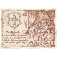Zunftbild Schuhmacher auf Antikpapier im A4-Format